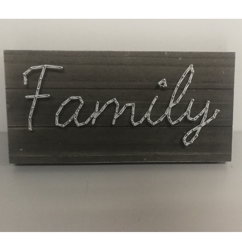 Letters Wood Box Handmade Nail String Wall Wall Art Kit Wood Significato 30&35;120;15CM
